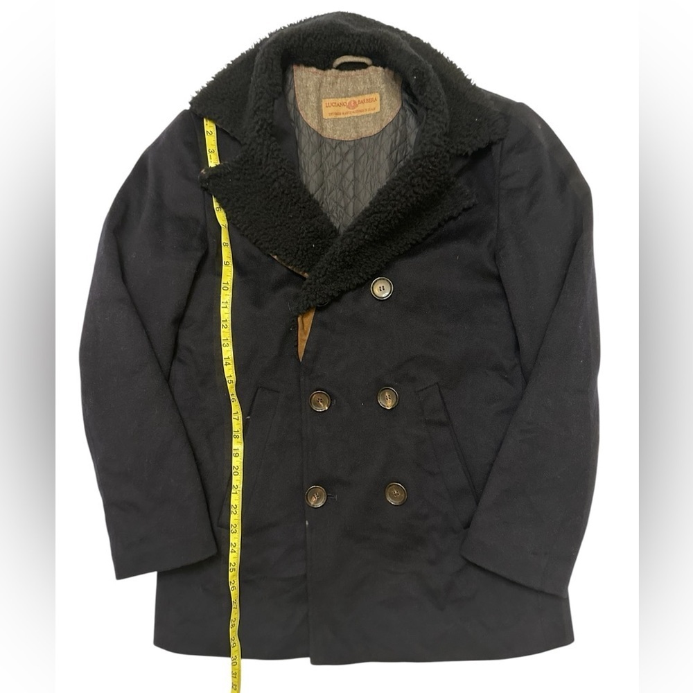 LUCIANO BARBERA WOOL coat men size 48, pre-owned